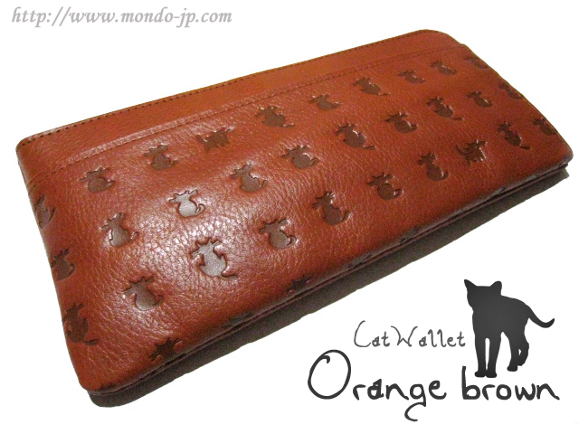 日本製 猫シルエット　長財布